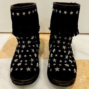UGG x JIMMY CHOO starlit black boots size 6